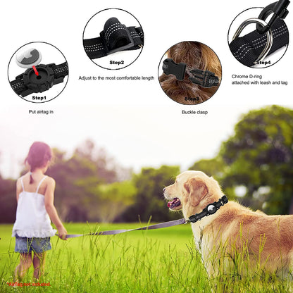 Heavy Duty Apple Air Tag Dog Collar